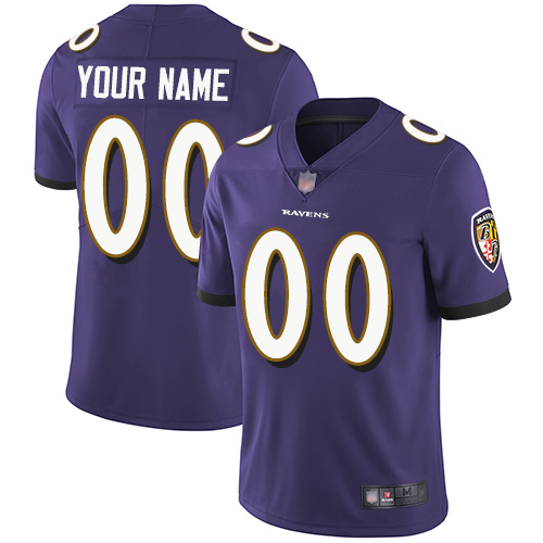 Limited Purple Men Home Jersey NFL Customized Football Baltimore Ravens Vapor Untouchable